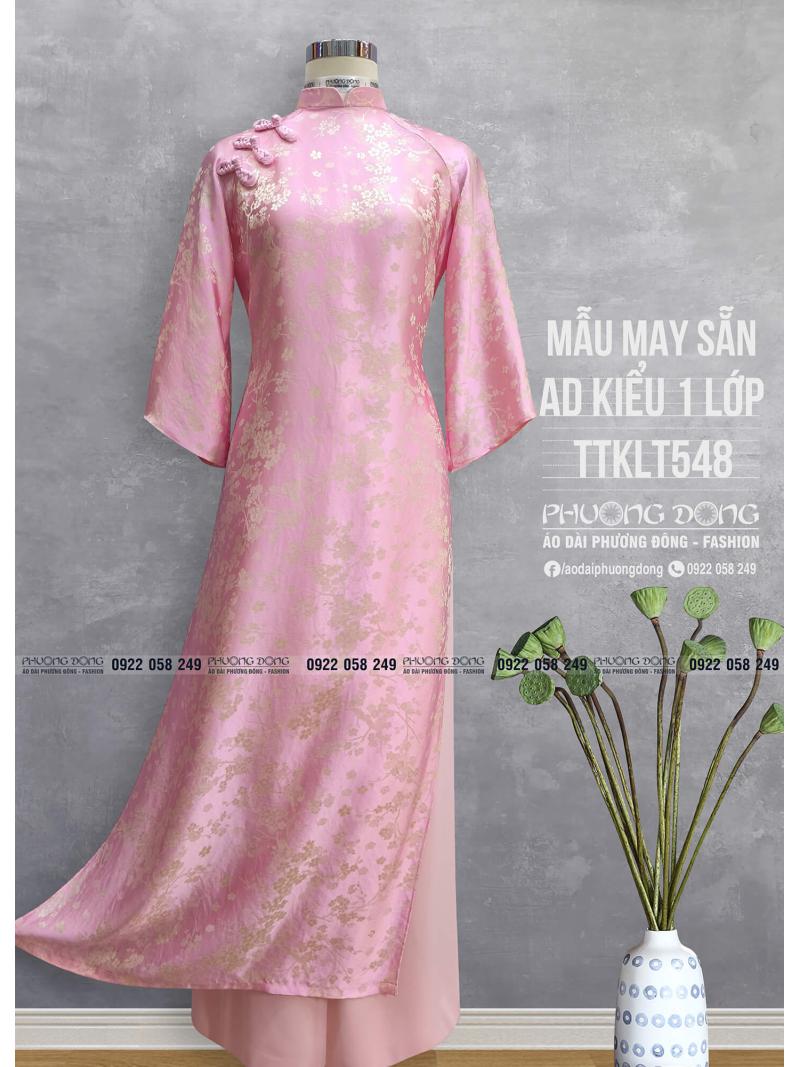 Áo Dài Phom Trẻ Gấm Lụa Phom Suông TTKLT548 Áo Dài Phom Trẻ Gấm Lụa Phom Suông TTKLT548